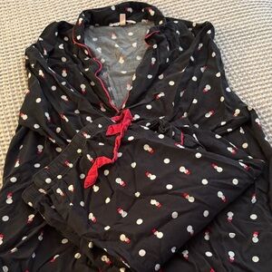 Victoria's Secret Black and Red Pajama Set